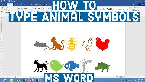 How to Type Animal Symbols in MS Word | How to Insert Animal Symbols in Word | Animal Symbol in word