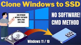 Clone Windows 11 / 10 to New SSD Without Any Software | CMD Method