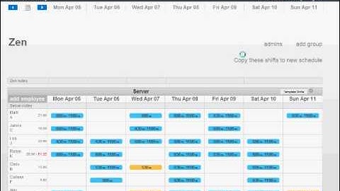 Copy shifts from an old schedule into a new schedule