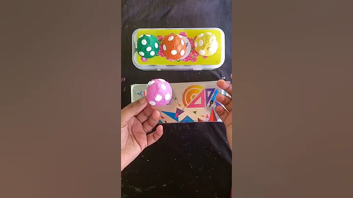 Don't throw egg tray and waste material.. Diy colourful mashroom.. #diy #shorts #wastematerialcraft