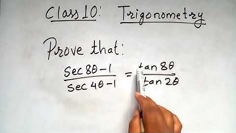(sec(8theta) - 1)/(sec(4theta) - 1) = (tan 8theta)/(tan 2theta)