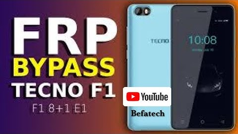 Tecno F1 frp Bypass Google Account Remove  100% working|2025 frpbypass for tecno f1