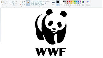 How to draw Panda Logo on Computer using Ms Paint | Panda Logo Drawing.