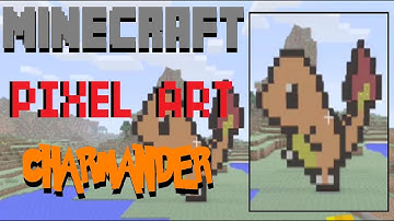 Minecraft Pixel Art : Charmander Pokemon Tutorial (Remake)