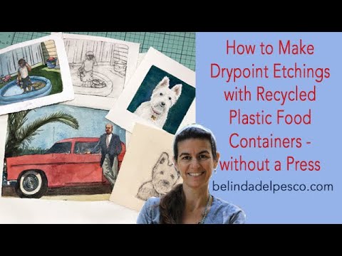 Making a Collagraph from Mat Board with Acrylic Gloss Varnish - Belinda Del  Pesco