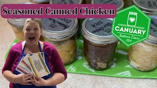 Seasoned Canned Chicken  4 ways!  #Canuary 〰 #pressurecanning