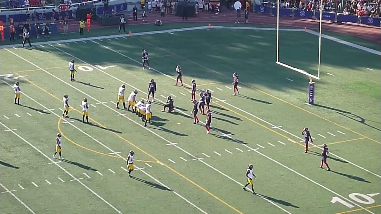 Hamilton TigerCats QB Matthew Shiltz catches his own pass and runs for