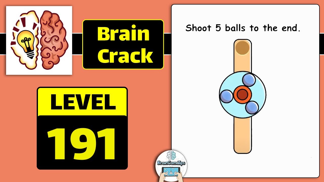 Brain Crack - Level 191 Shoot 5 Balls To The End Answer