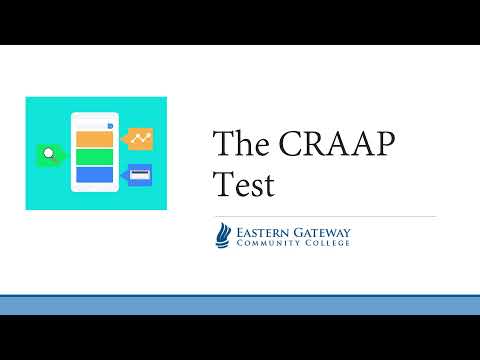 วีดีโอ: องค์ประกอบของการทดสอบ Craap คืออะไร?