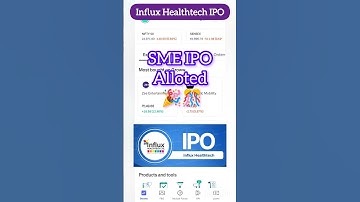influx healthtech ipo allocation out | SME IPO alloted #sme #ipo #shorts #trending
