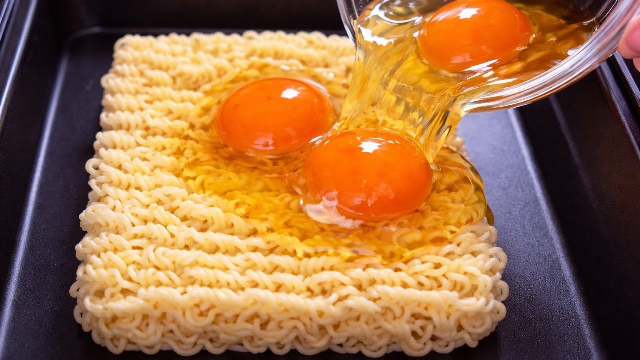 Pour an egg over instant noodles; you’ll 100% fall in love with it! 😍🔥