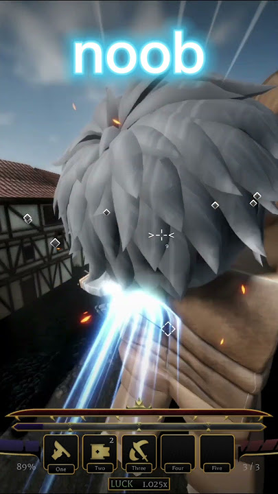 Noob skill vs pro skill in Attack on Titan Revolution #roblox#aotr #skills