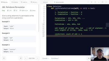 266. Palindrome Permutation - English Version