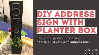 DIY Address Sign With Planter Box (Step by Step)