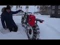 Электровездеход 2х2. 2x2 Ultra Bike. Испытание глубоким снегом. Electric Rokon
