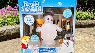 Gemmy Lightsync Frosty the Snowman Airblown Inflatable + Music- Review