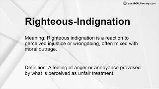 Righteous-Indignation Meaning