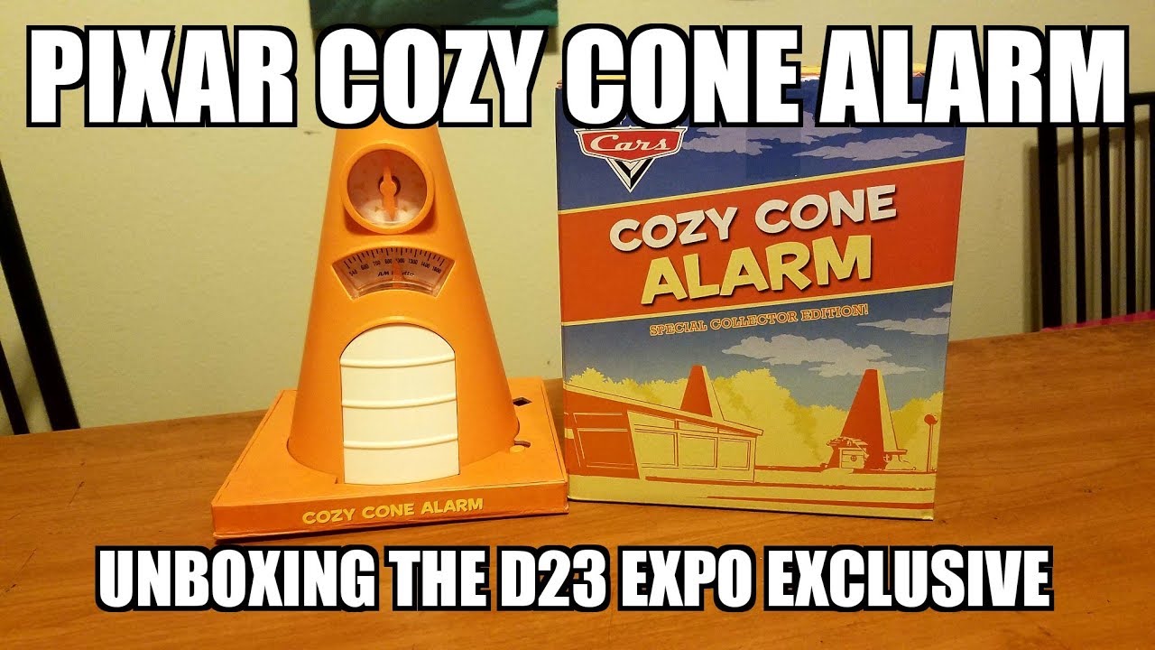 Pixar Cars Cozy Cone Alarm Clock a D23 Expo Exclusive Unboxing