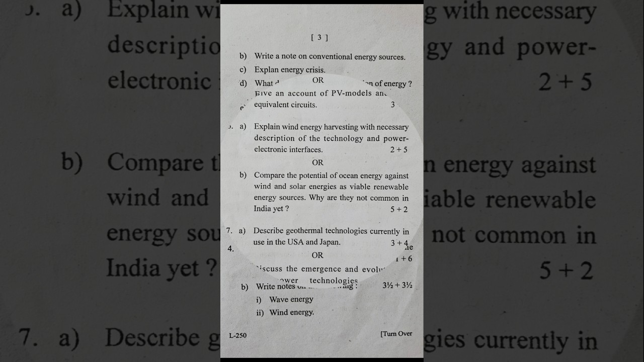 UG 3rd Semester REEH (SEC) -1 Question Paper 📃 2024 FM University 