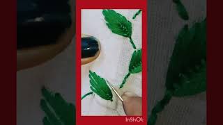 beautiful leaf 🌿 embroidery 🪡 ideas 💡#hande broidery