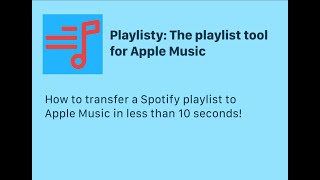 Transfer a Spotify playlist to Apple Music in less than 10 seconds screenshot 1