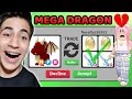 HELAL OLSUN SANA !? MEGA NEON DRAGON TRADE YAPTIM !! ( Roblox Adopt Me )