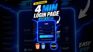 Clean & Animated Login Page Design 💻✨ #shorts #coding #uidesign