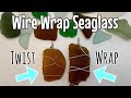 How to wire wrap sea glass 2 x simple designs for glass shells beach pebbles etc