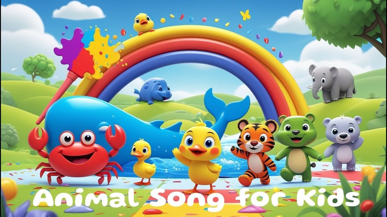 Animal Song for Kids | Learn Colors with Animals  | Pumpkin Yards Nursery Rhymes & Kids Songs