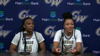 GW WBB vs. Stonehill (12/21/23) - Post Game Press Conference