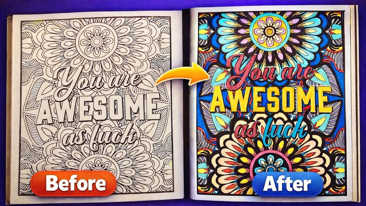 Mandala Colouring ASMR ✨ | 1 Hour 53 Minutes of Relaxing Before & After Coloring