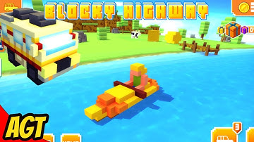 Blocky Highway Traffic Racing - Kayak and Caravan - Android Gameplay