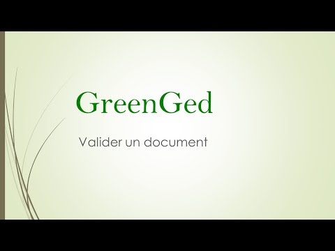 Green GED : Valider un document