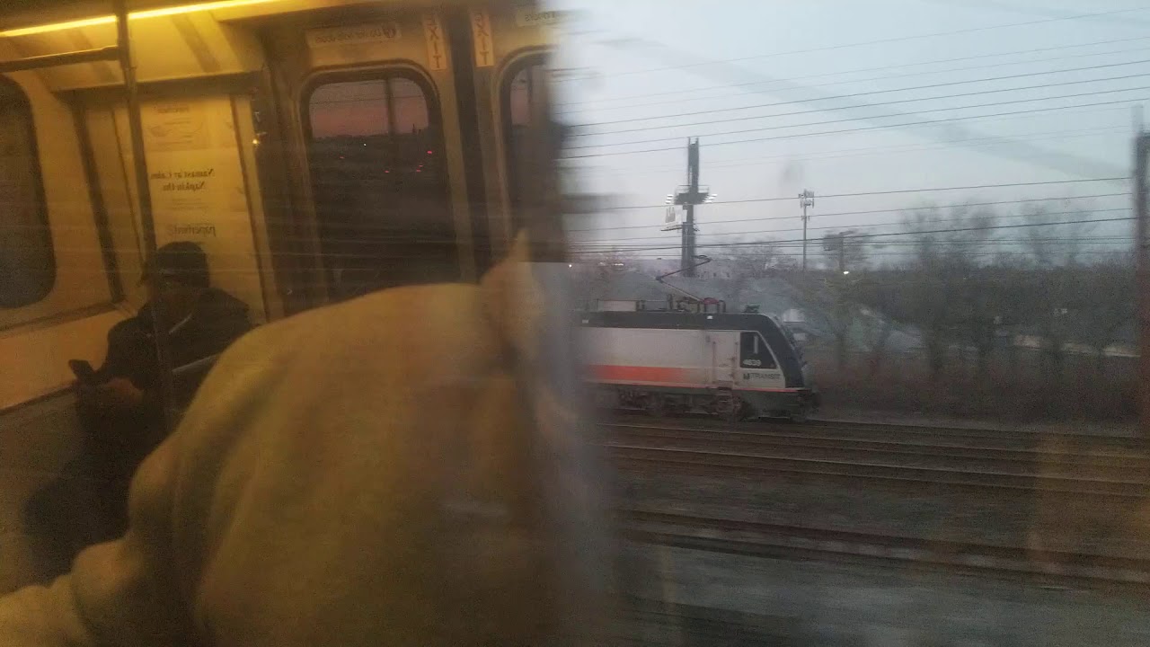 PATH PA 5 And NJ Transit ALP 46 Dover Bound Train Racing In Harrison path-pa-5-and-nj-transit-alp-46-dover-bound-train-racing-in-harrison