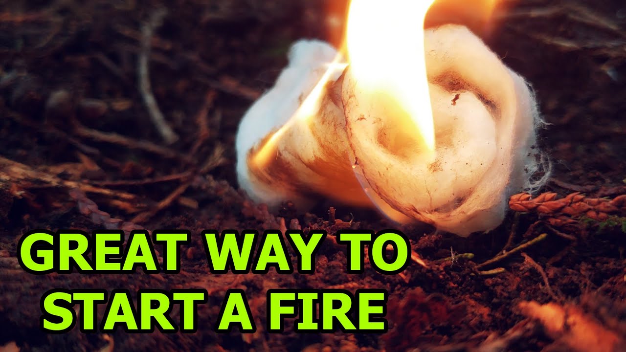 GREAT WAY TO START A FIRE / COTTON BALLS AND VASELINE MERBOW YouTube
