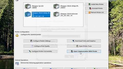 Use ZSU to get Printer Settings and Configuration