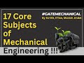 17 Core Subjects of Mechanical Engineering asked in Mechanical Exams and Interviews #GATEMechanical