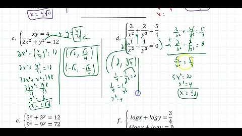 10.8 Systems of Nonlinear Equations