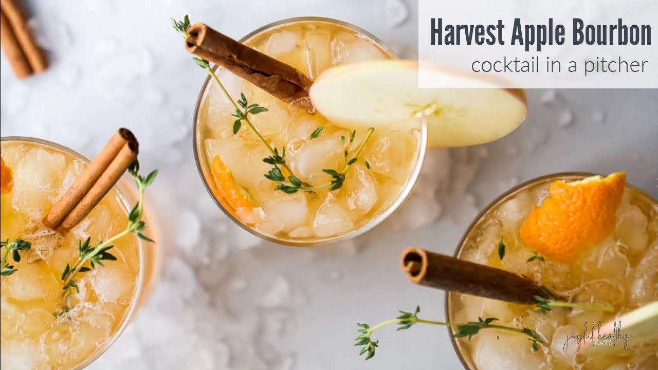 Harvest Apple Bourbon Cocktail in a Pitcher Recipe
