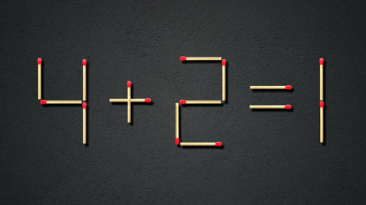 Turn the wrong equation into correct, Matchstick puzzle 4+2=1