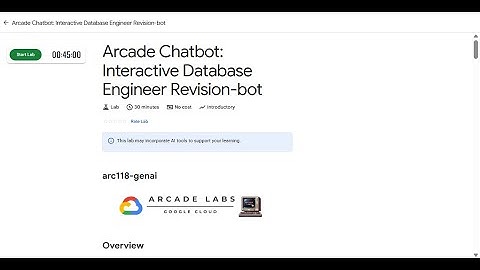 Arcade Chatbot: Interactive Database Engineer Revision-bot #arc118-genai #qwiklabs #arcade
