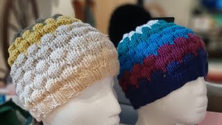 Finished Bubble Beanie / Caron Pantone