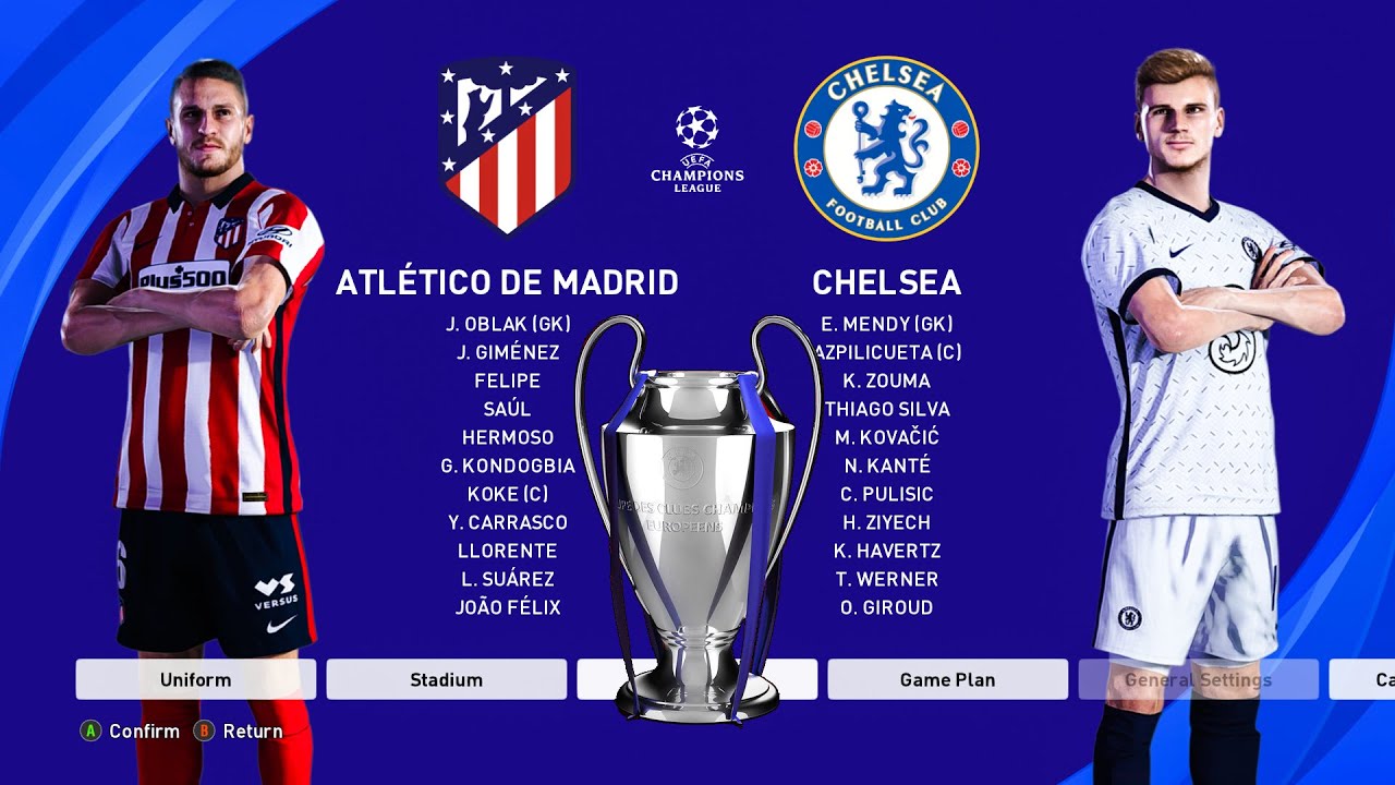 Atletico Madrid Vs Chelsea Champions League 2020 21 Gameplay Youtube