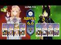 C0 Nicole Kinich Burning &amp; C6 Tighnari Quickbloom | Spiral Abyss 6.6 Luna 7 | Genshin Impact 【原神】
