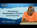 Developing seriousness in krishna consciousness  sb 1226  vihe vrindavan india  aug 22 2023