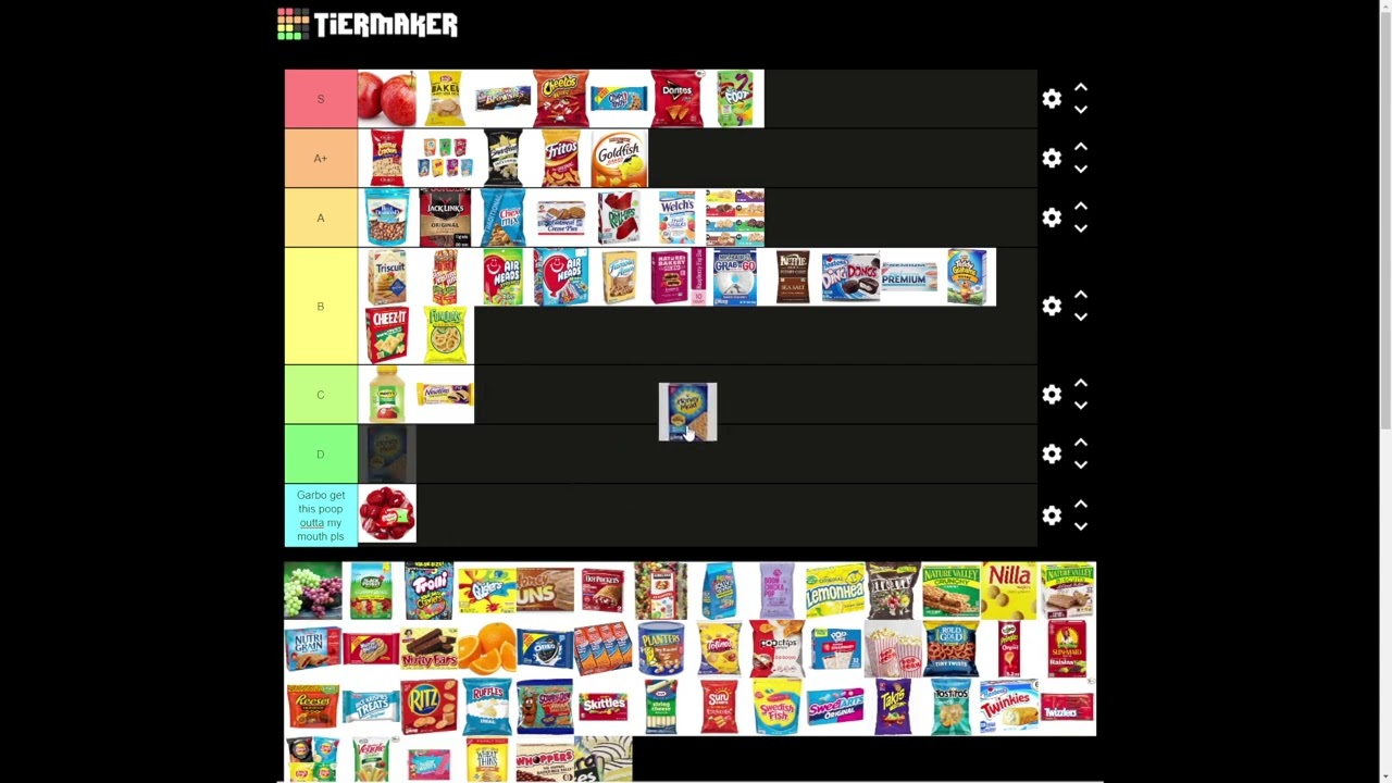 SNACK TIER LIST YouTube snack-tier-list-youtube