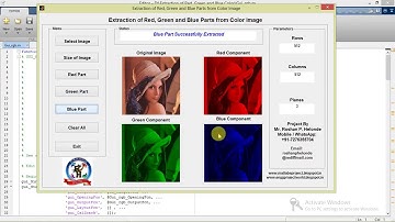 Extraction of Red, Green and Blue Color from Color Images Matlab Project with Source Code
