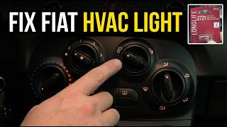 How to change the light bulb behind the HVAC controls in a Fiat 500 Pop