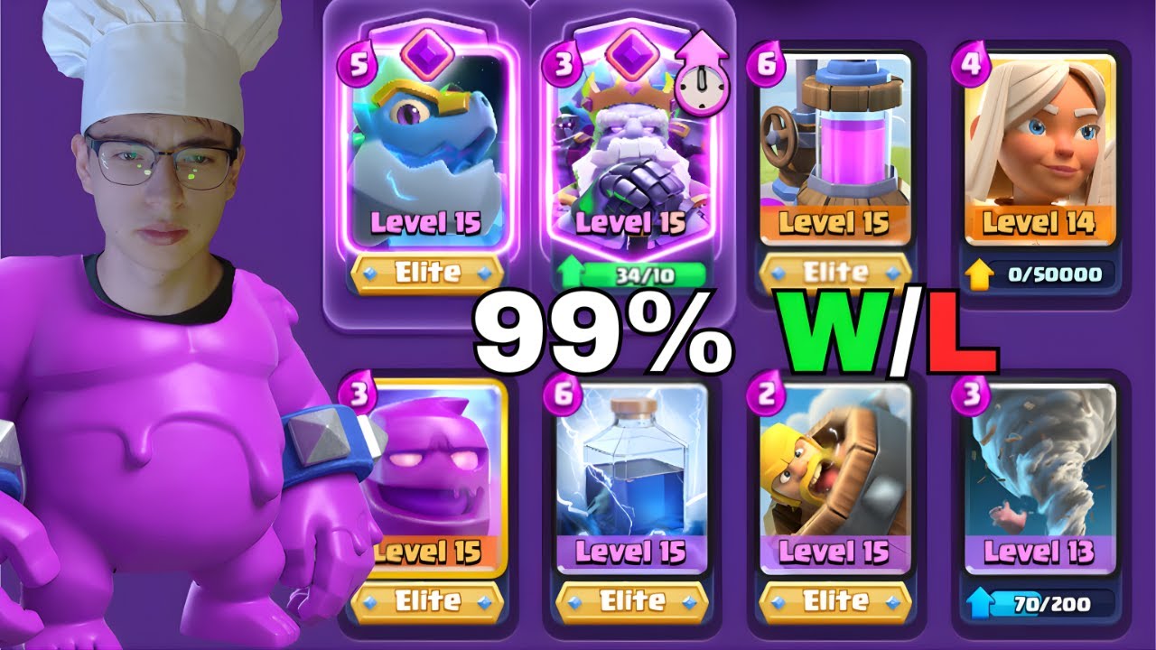 ЛУЧШАЯ КОЛОДА ЭЛИКСИРНОГО ГОЛЕМА В CLASH ROYALE!