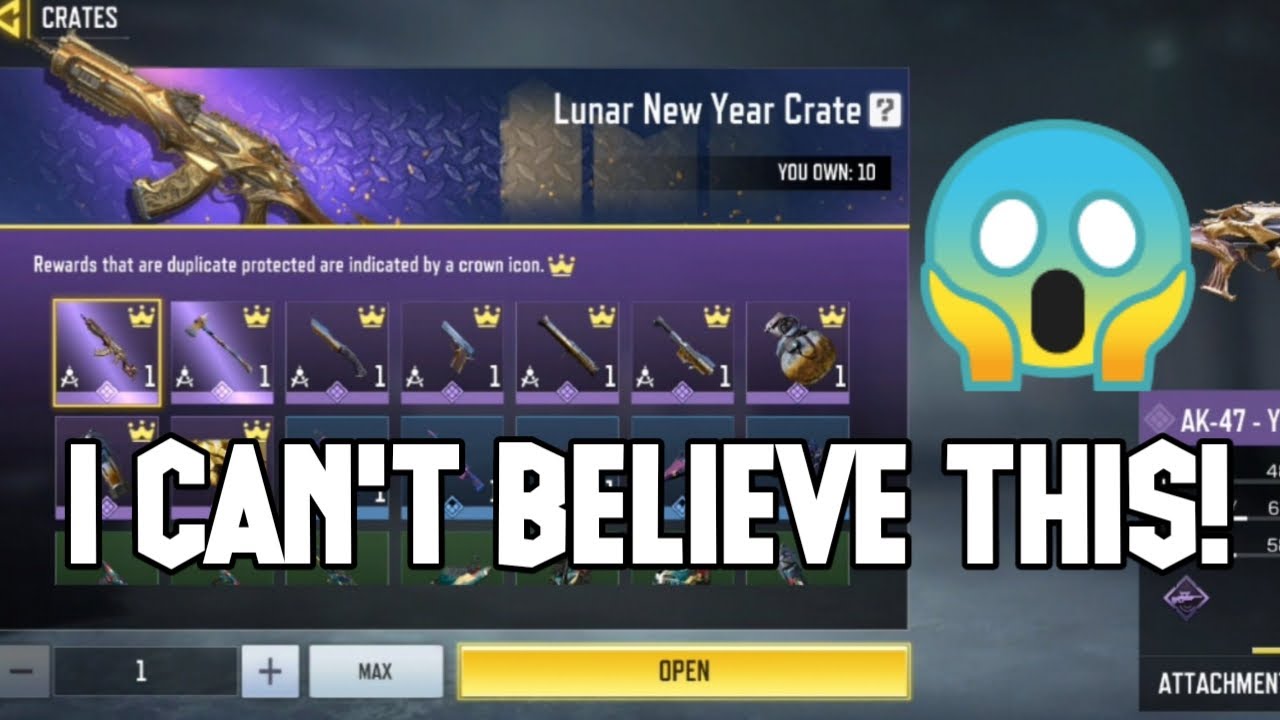 OPENING YEAR OF THE OX CRATES TO GET AK47 YEAR OF OX SEASON 1 NEW ORDER CALL OF DUTY MOBILE COD MOBI